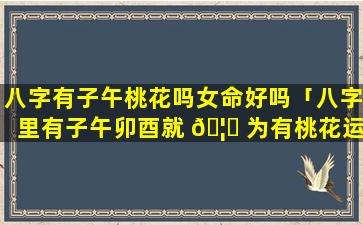 八字有子午桃花吗女命好吗「八字里有子午卯酉就 🦍 为有桃花运对吗」
